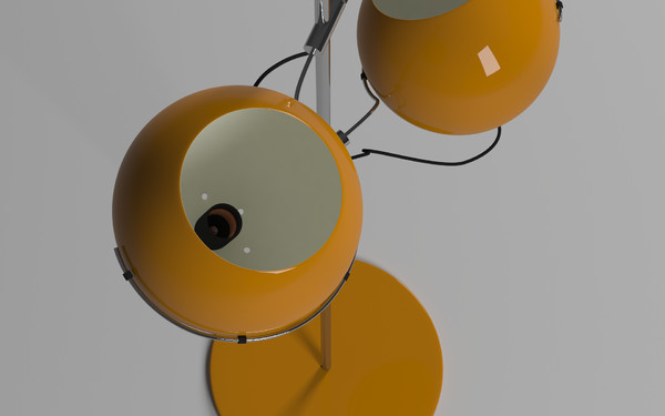 3d model of seventies standing lamp - Seventies standing lamp by fittingmedia